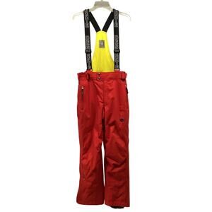 Descente Mens Vintage Red Black Ski Snowboard Snow Lined Overalls Pants 36x30